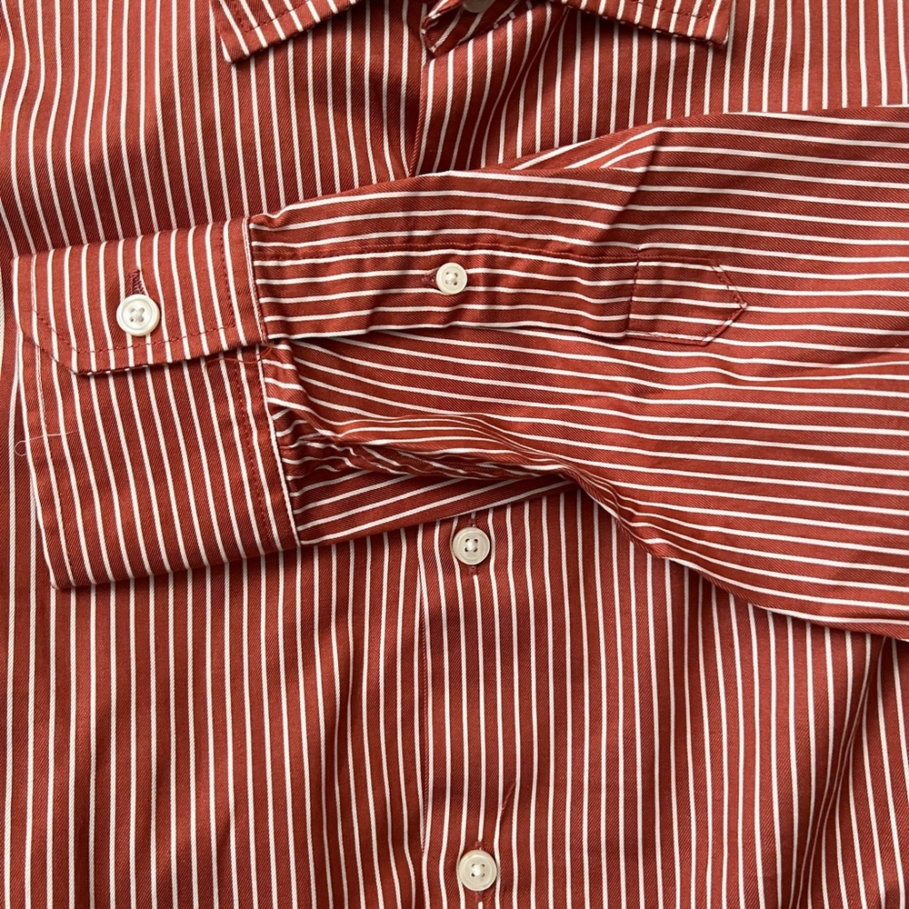 Men’s Banana Republic Red Striped Casual Button Down Shirt C232 - Picture 3 of 4